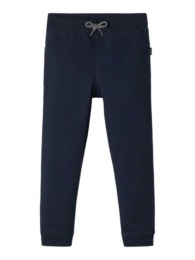 Front view of boys brushed sweatpants