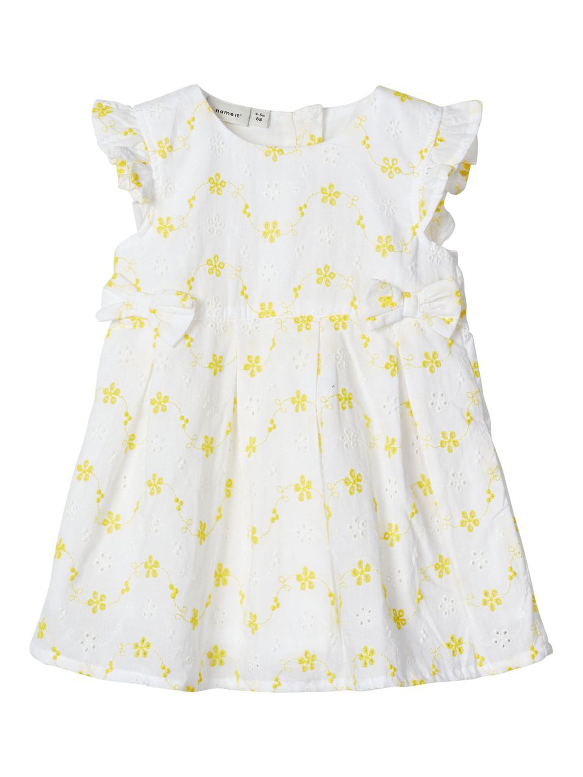 NAME IT Freja Newborn Dress White model front view