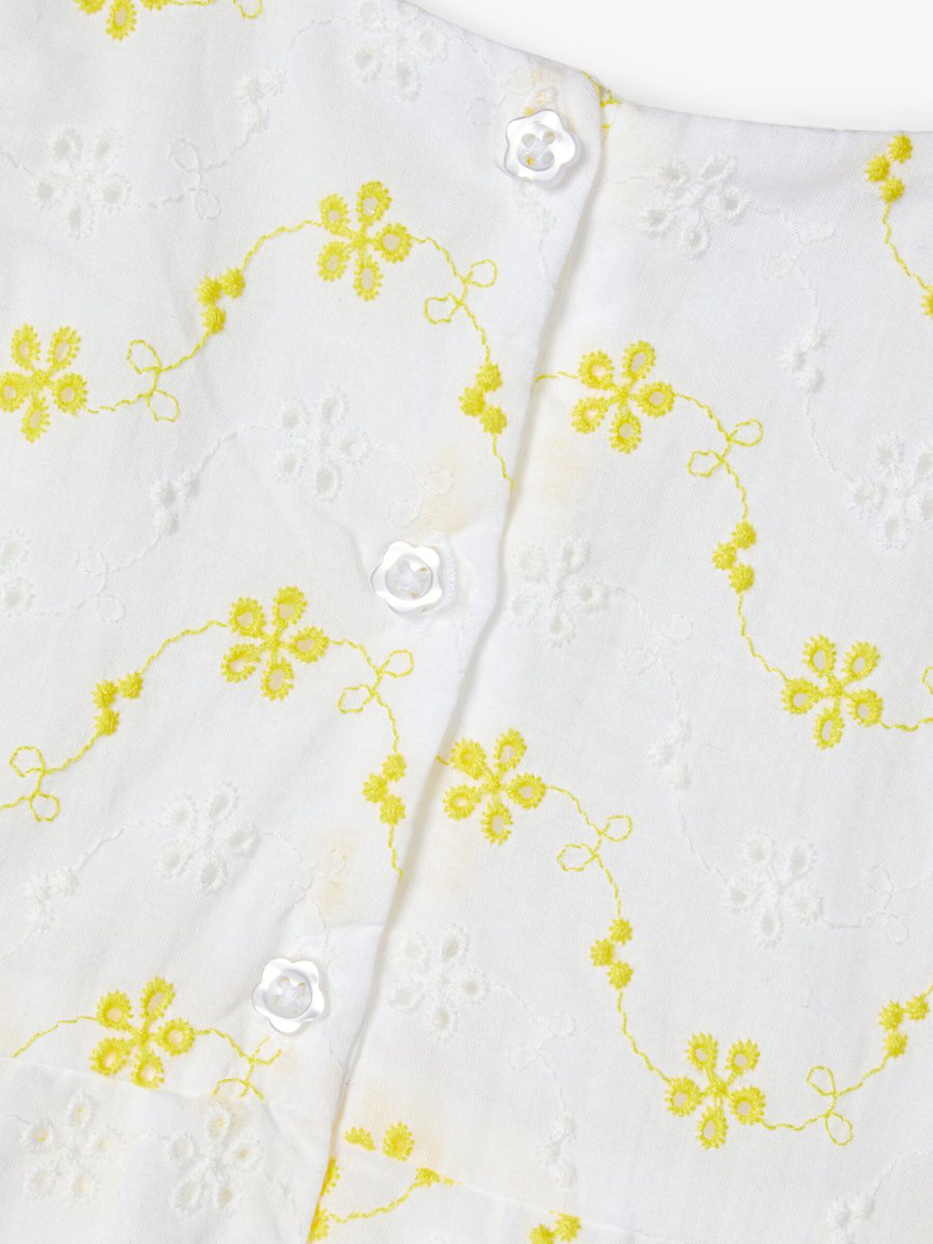 NAME IT Freja Newborn Dress White flat front view