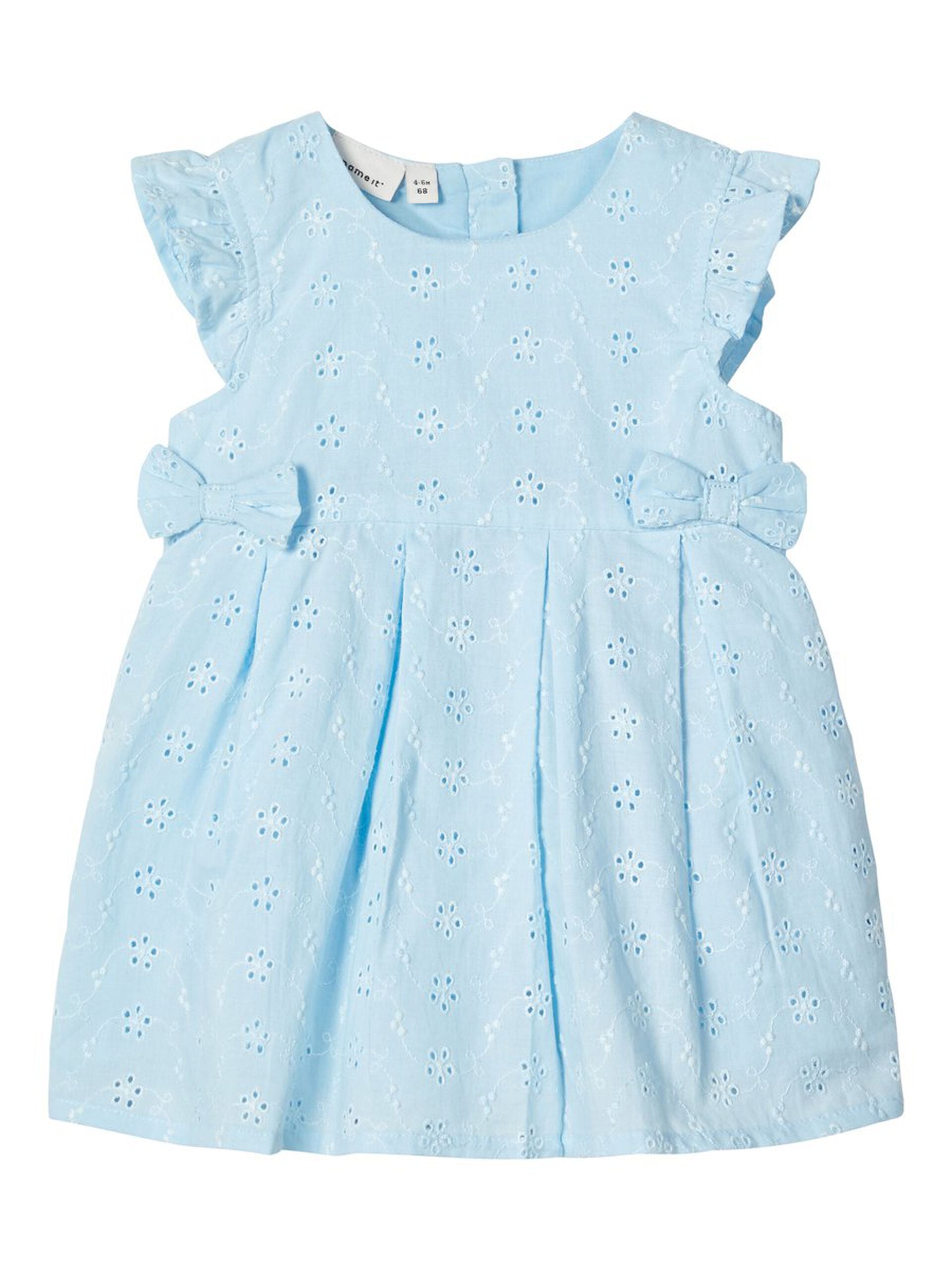 NAME IT Freja Newborn Dress Blue front view