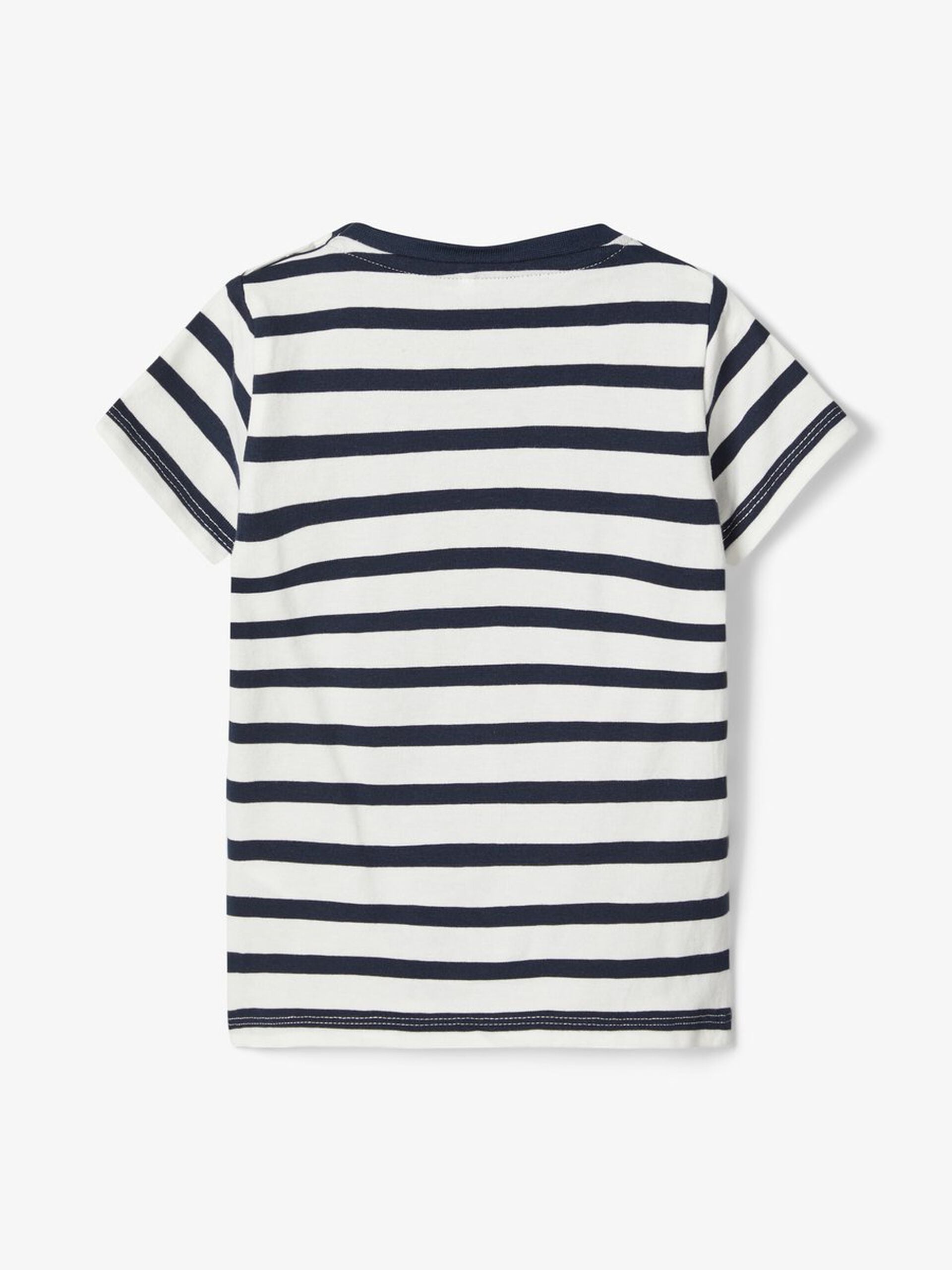 NAME IT Striped Fefo Tee Blue model front view
