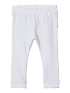 NAME IT Ruffle Leggings WHITE front view