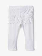 NAME IT Ruffle Leggings WHITE model front view