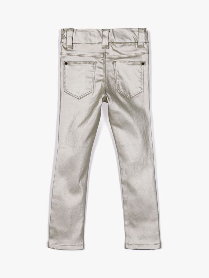 NAME IT Polly Dnmcoateds Skinny Pant Gold model front view
