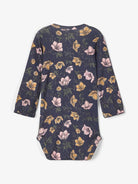 NAME IT Sabbie Floral Print Body Navy model front view