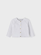 NAME IT Hilia LS Short Knit cardigan White front view