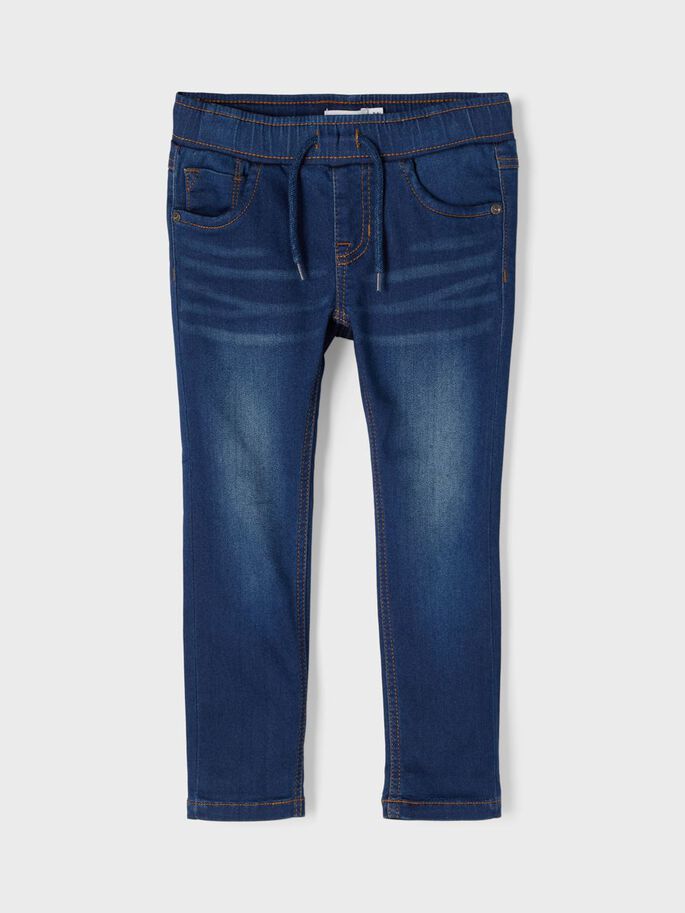 NAME IT Robin Thayers Regular Fit Sweat Pant Dark Blue Denim front view