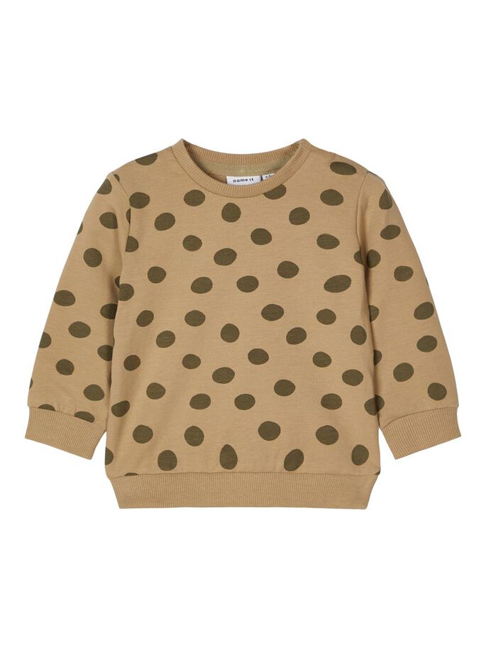 NAME IT Tilop Long Sleeve Top Sage model front view