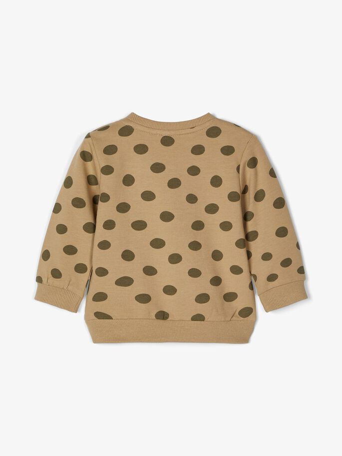 NAME IT Tilop Long Sleeve Top Sage flat front view