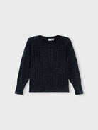 NAME IT Kula LS Knit Jumper Navy front view