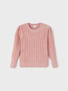 NAME IT Kula LS Knit Jumper Mauve model front view