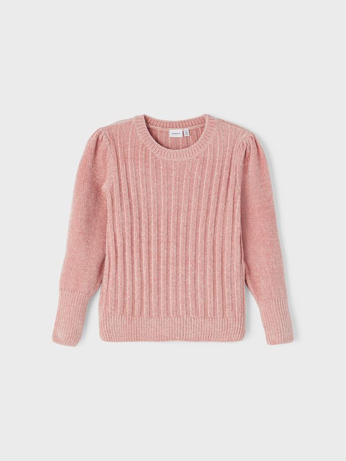 NAME IT Kula LS Knit Jumper Mauve model front view