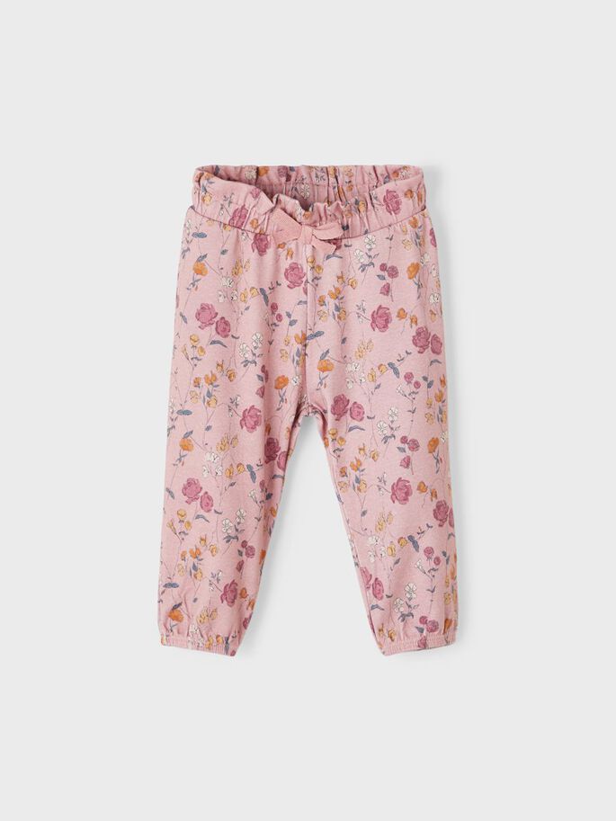 NAME IT Love Floral NB Pant Pink Flower front view
