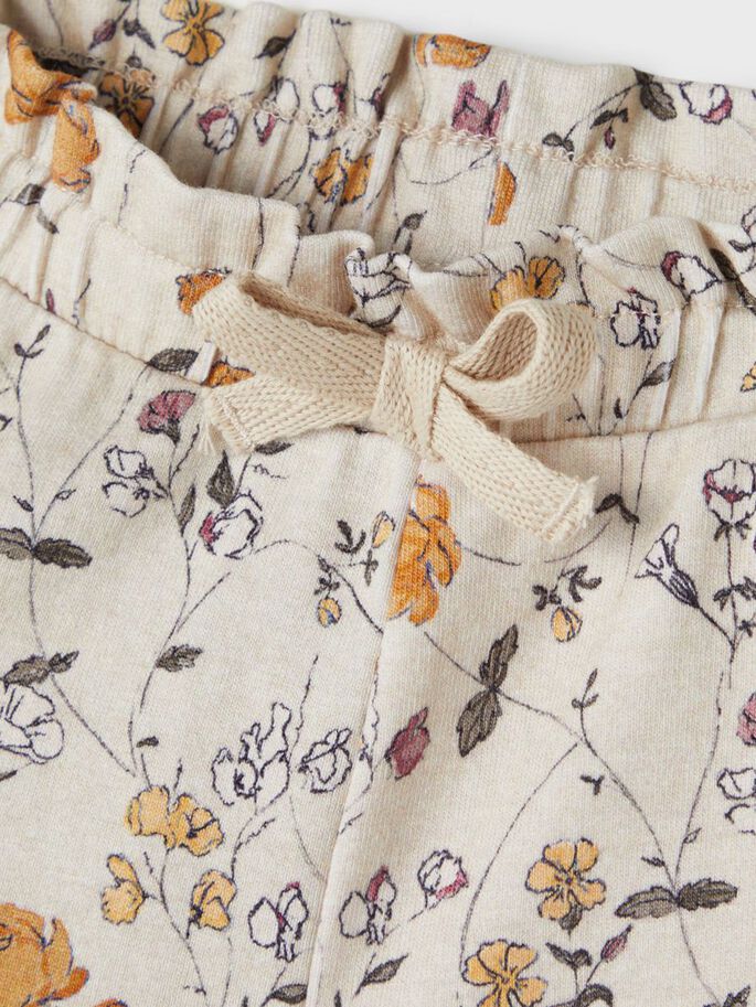 NAME IT Love Floral NB Pant Cream Flower back view