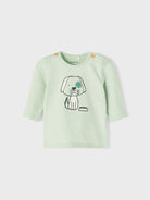 NAME IT Bill LS Top Subtle Green front view