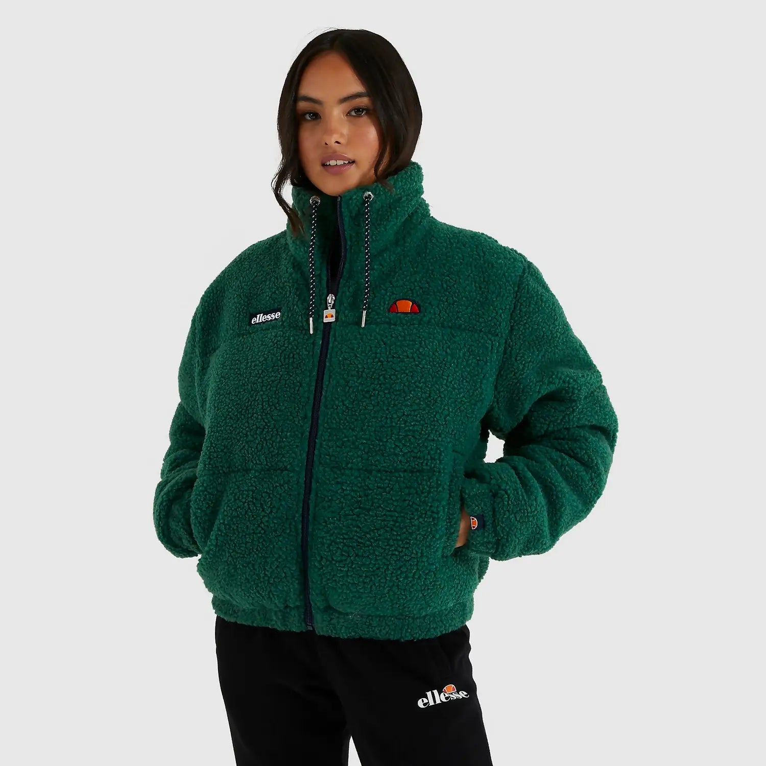 Ladies Mollis Padded Dark Green Jacket-Front View