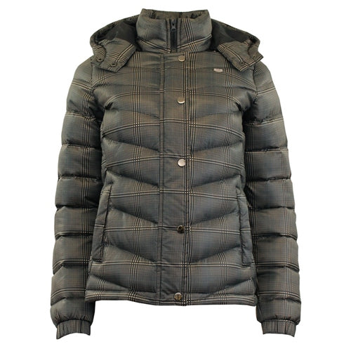 Women's Opal Padded Biscuit Check Jacket - Front View
