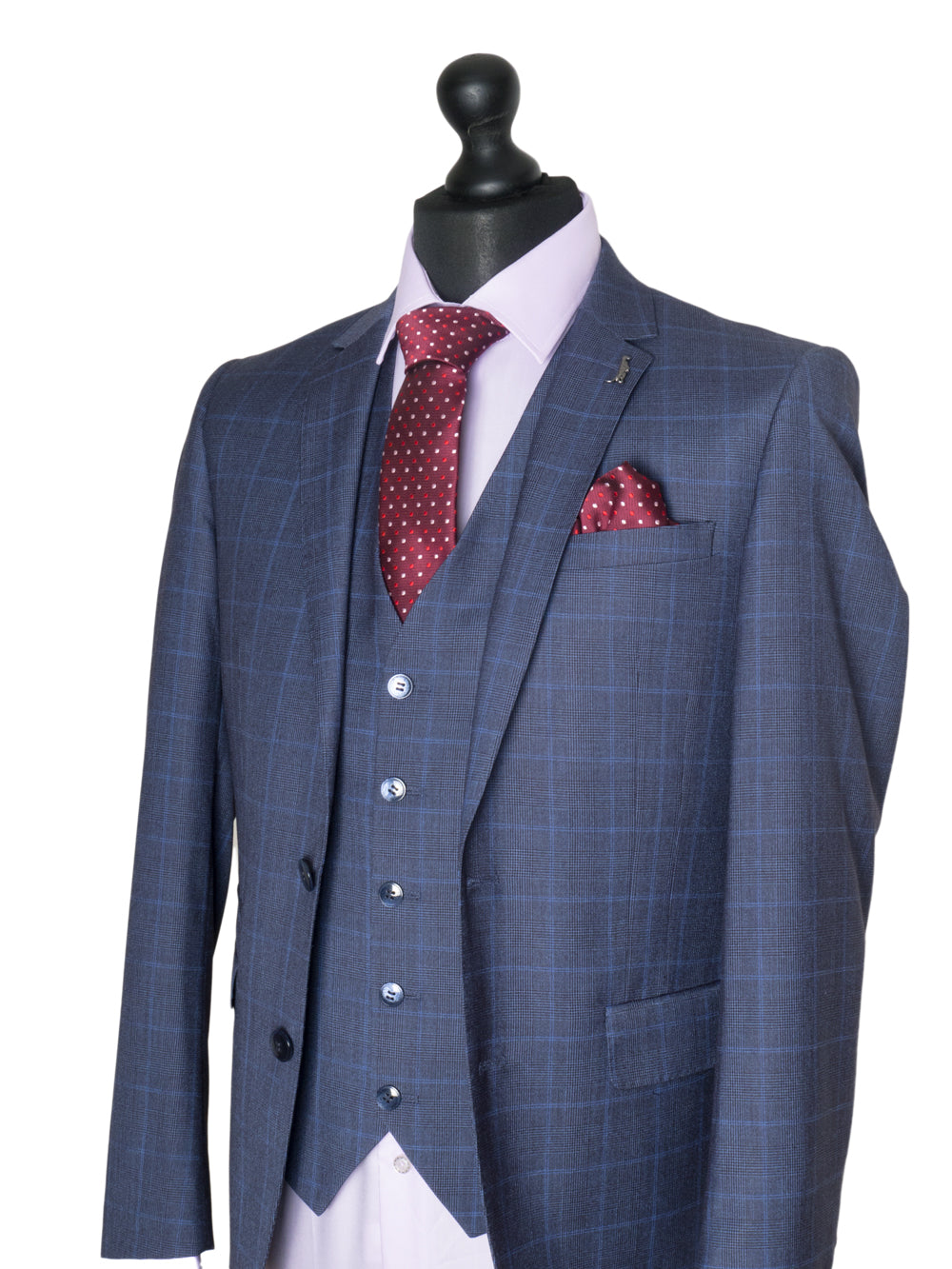 Men's Tapered Check Suit By 6Th Sense Global Designs - Spirit Clothing