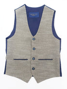 Benetti Boyswear Harold Boy Beige Waistcoat Beige back view