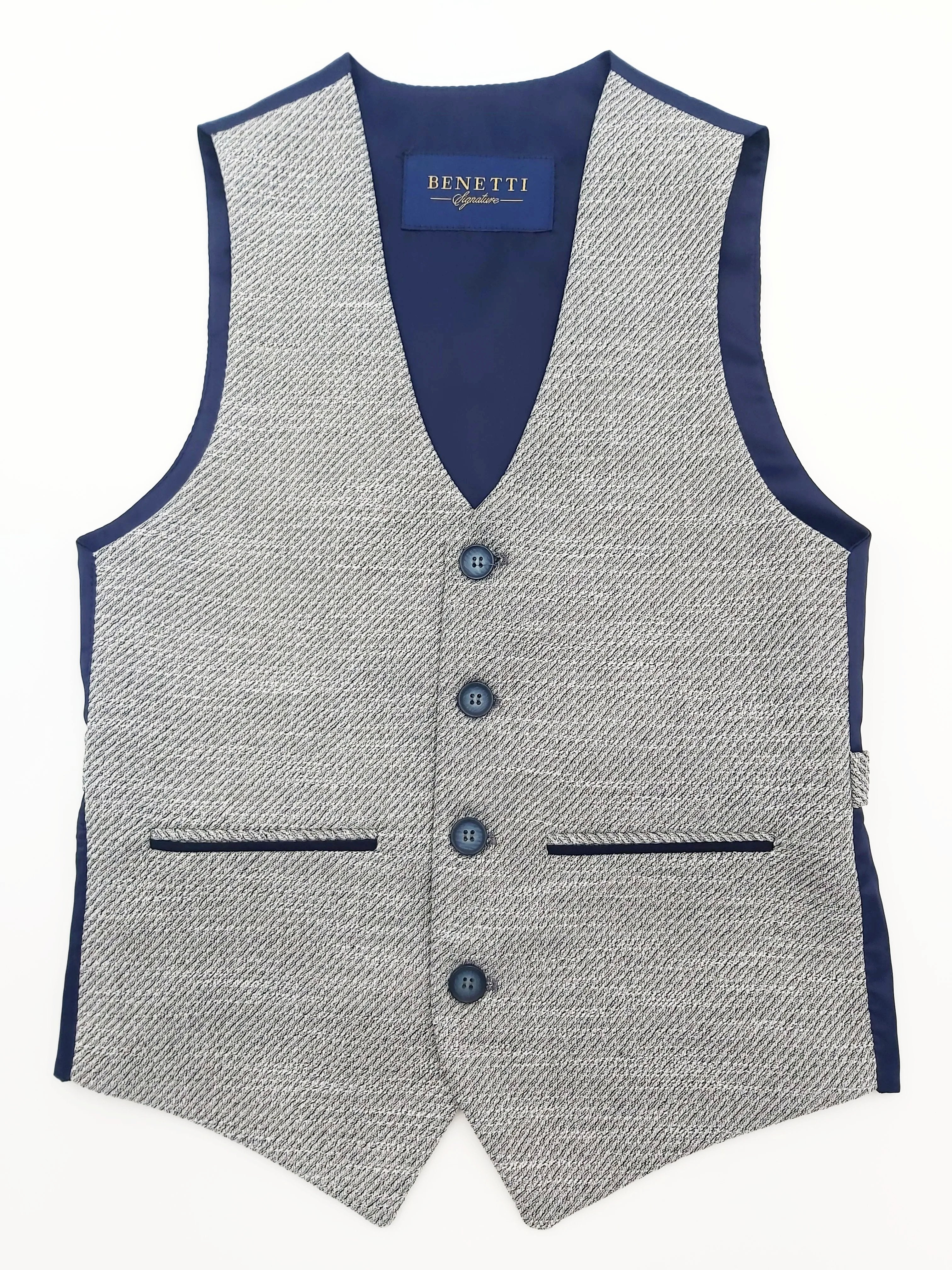 Benetti Boyswear Harold Boy Silver Waistcoat SILVER detail view