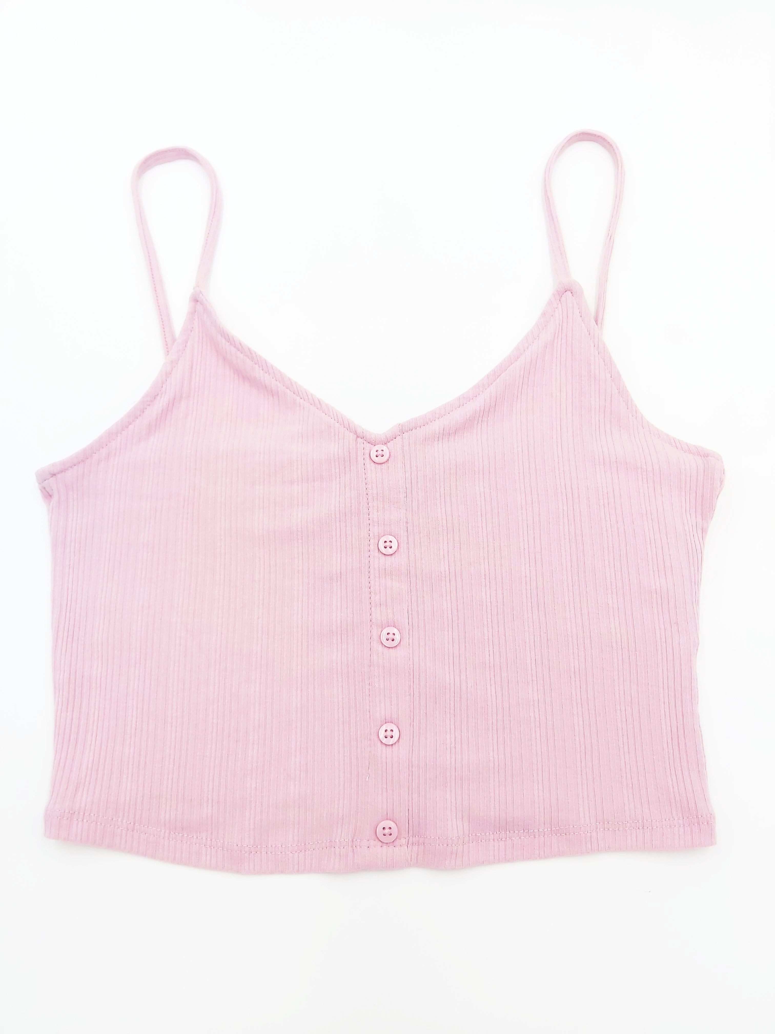 Cropped Pink Vest Top
