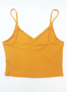Tally Weijl Cropped Yellow Vest Top YELLOW model front view