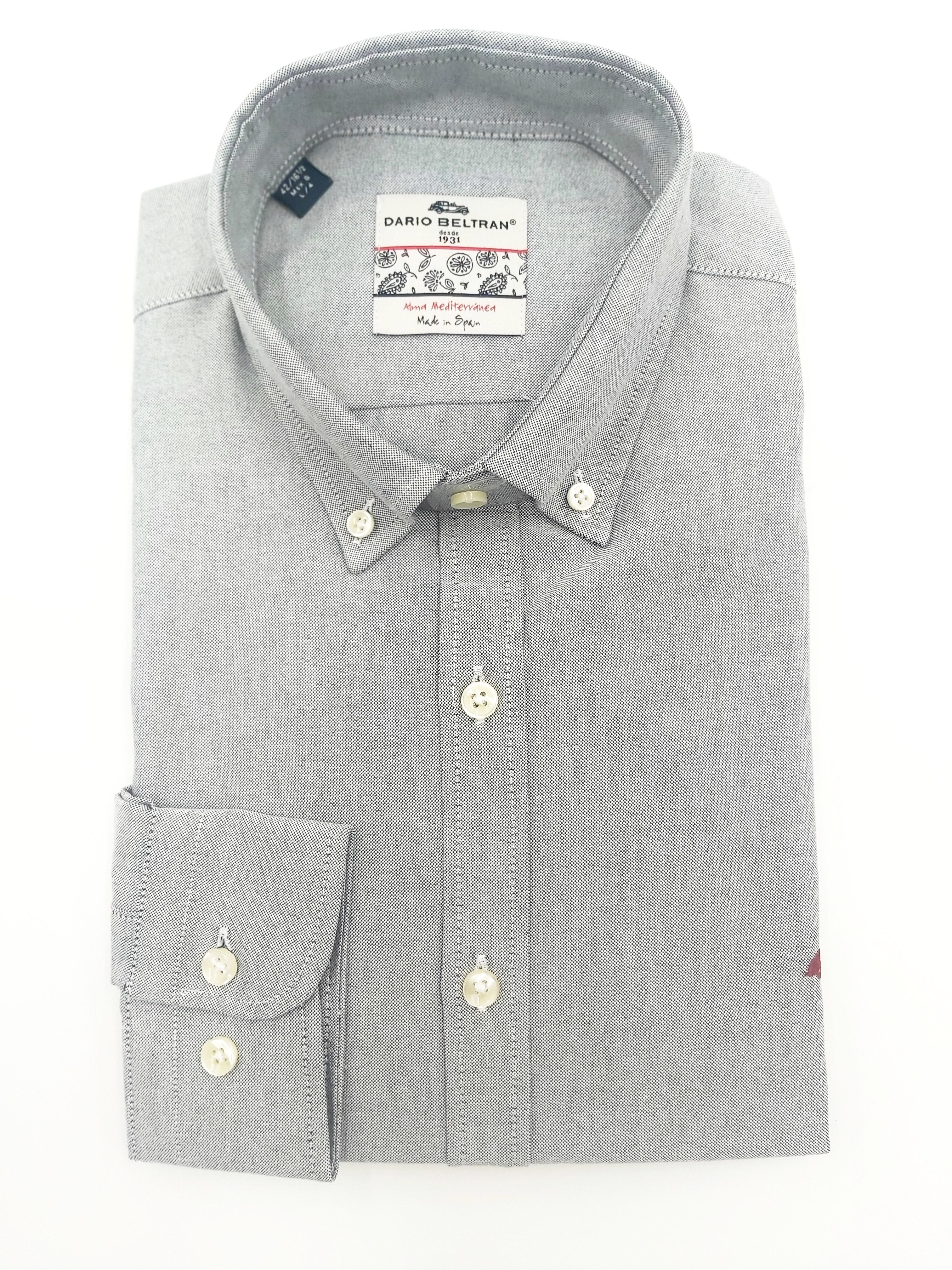 DARIO BELTRAN Zamina Light Grey Shirt Light Grey front view