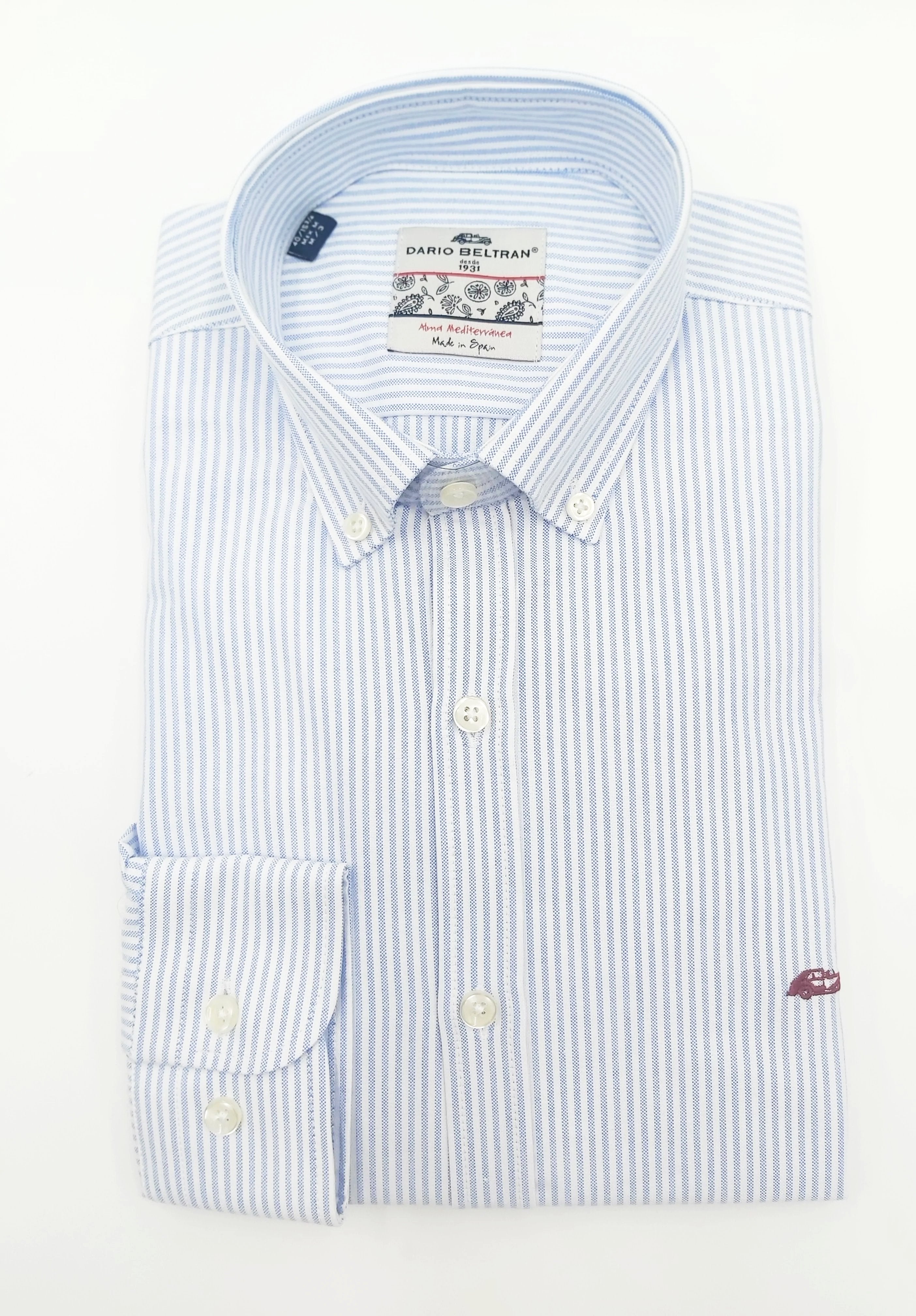 Zalama Blue/White Stripe Print Shirt