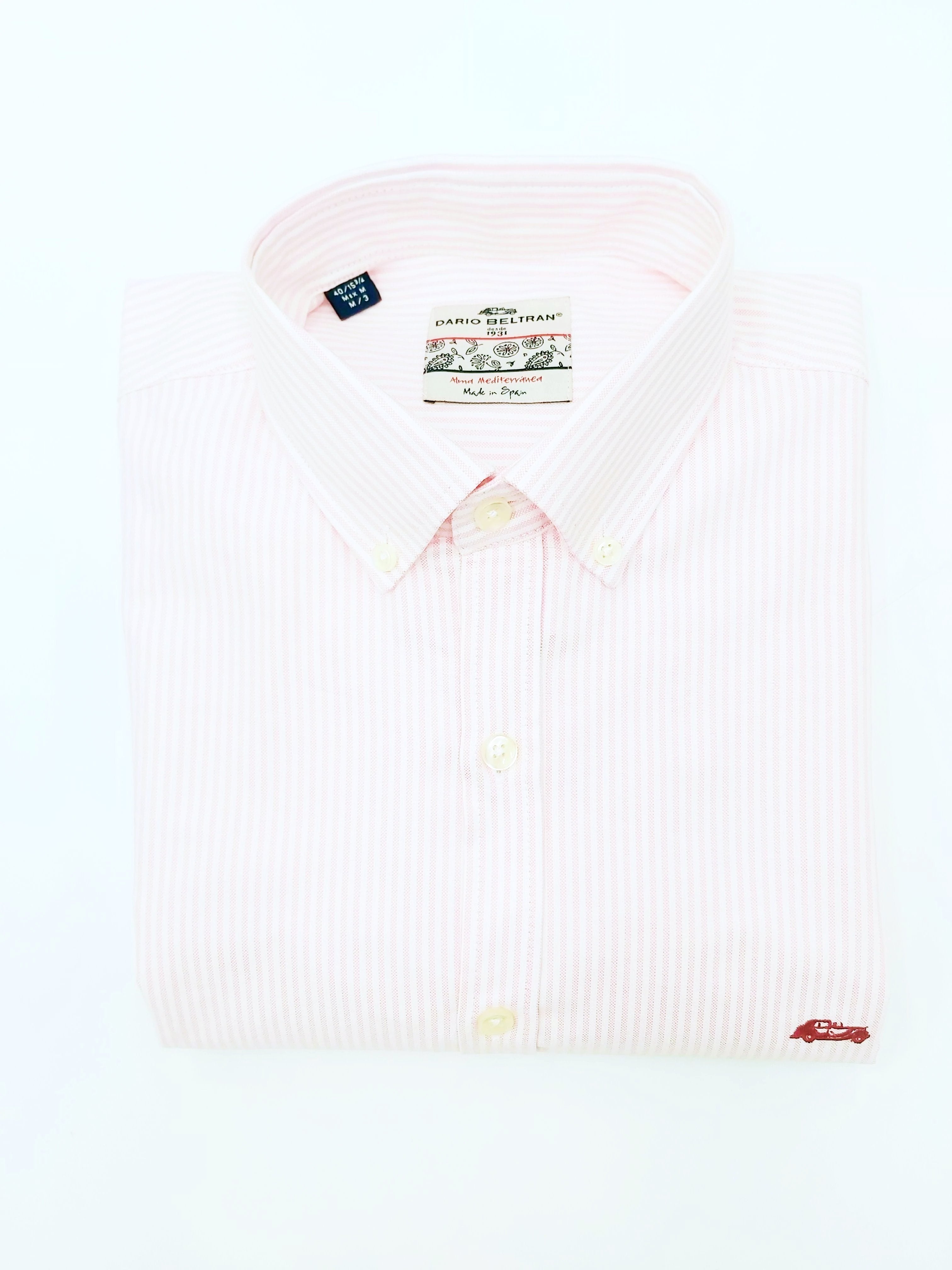 Zalama Pink/White Stripe Regular Fit Shirt