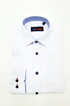 Zazzi Boyswear Zazzi Boys White Blue Detail Shirt White Blue front view