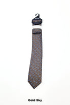 Zazzi Boyswear Zazzi Pattern Kid Boys Tie & Pocket Square Blue Pink side view