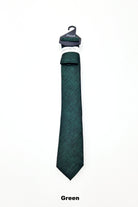 Zazzi Boyswear Zazzi Grain Kid Boys Tie & Pocket Square Teal back view