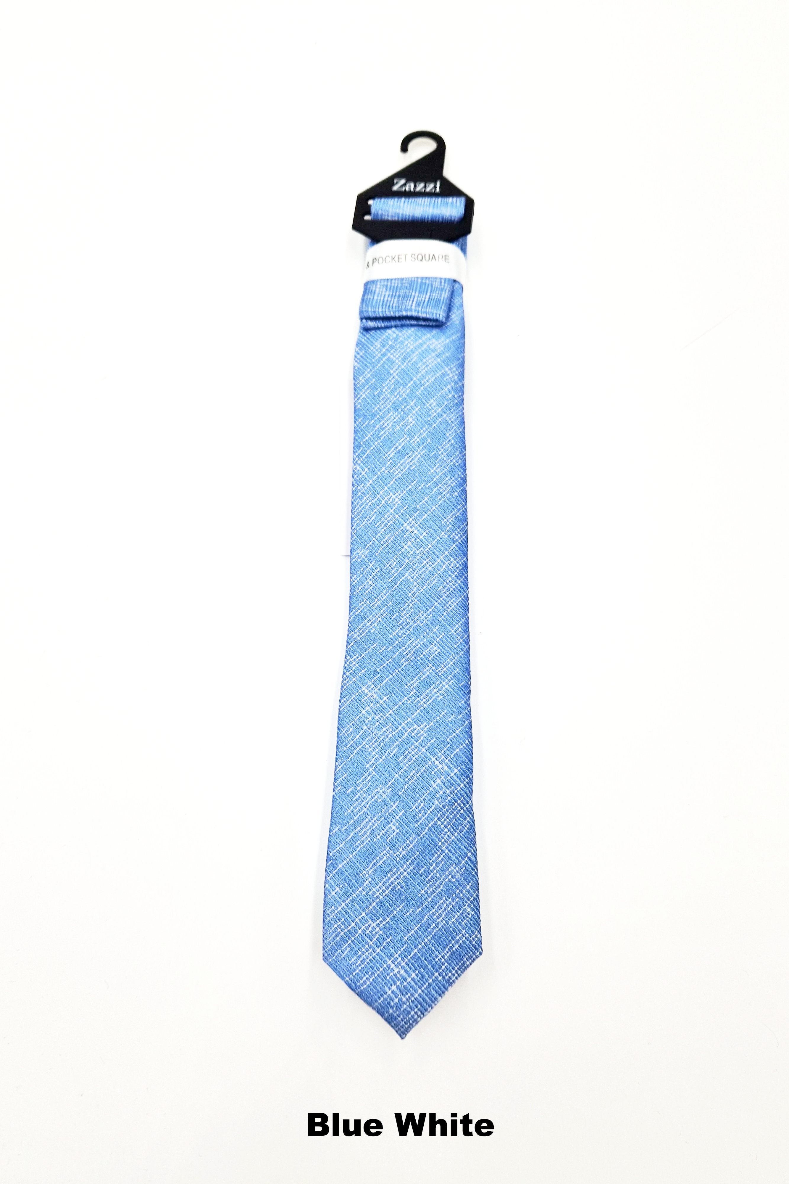 Zazzi Boyswear Zazzi Grain Kid Boys Tie & Pocket Square Teal side view