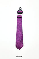 Zazzi Boyswear Zazzi Grain Kid Boys Tie & Pocket Square Teal close up view