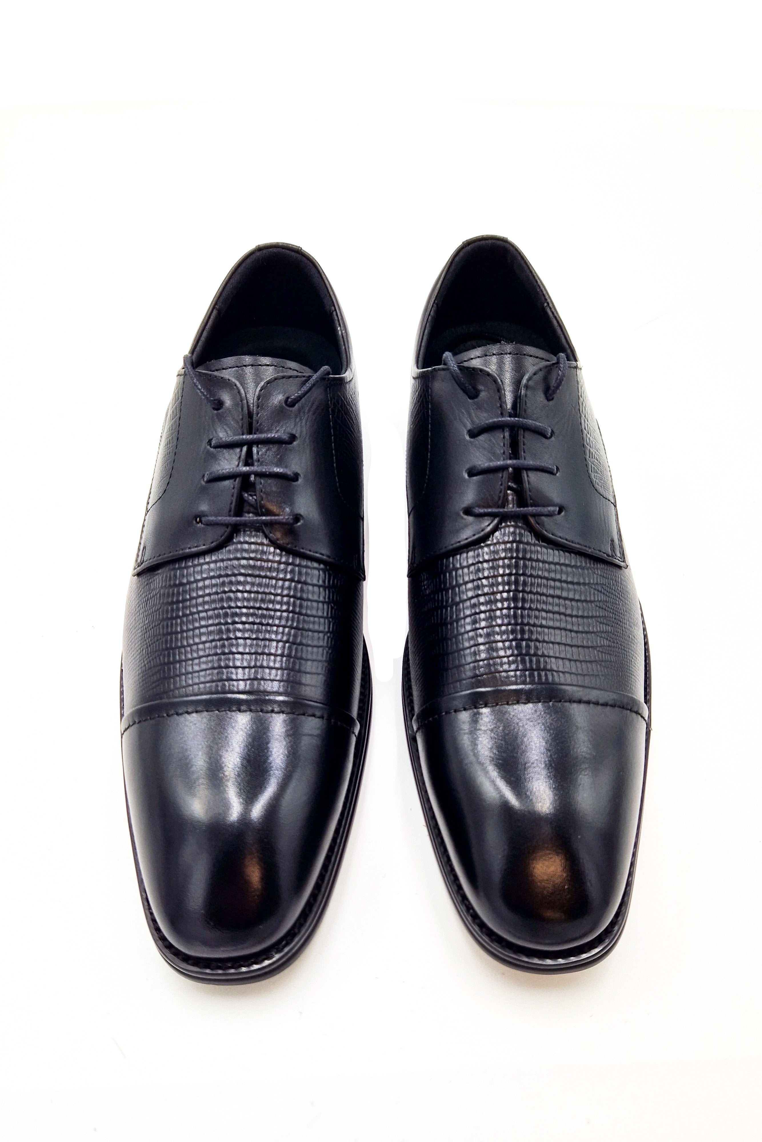 Eton Mens Formal Shoe Black Leather by 6th Sense front