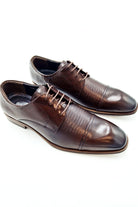 6TH SENSE Eton Mens Dark Coffee Formal Shoe DARK COFFEE front view