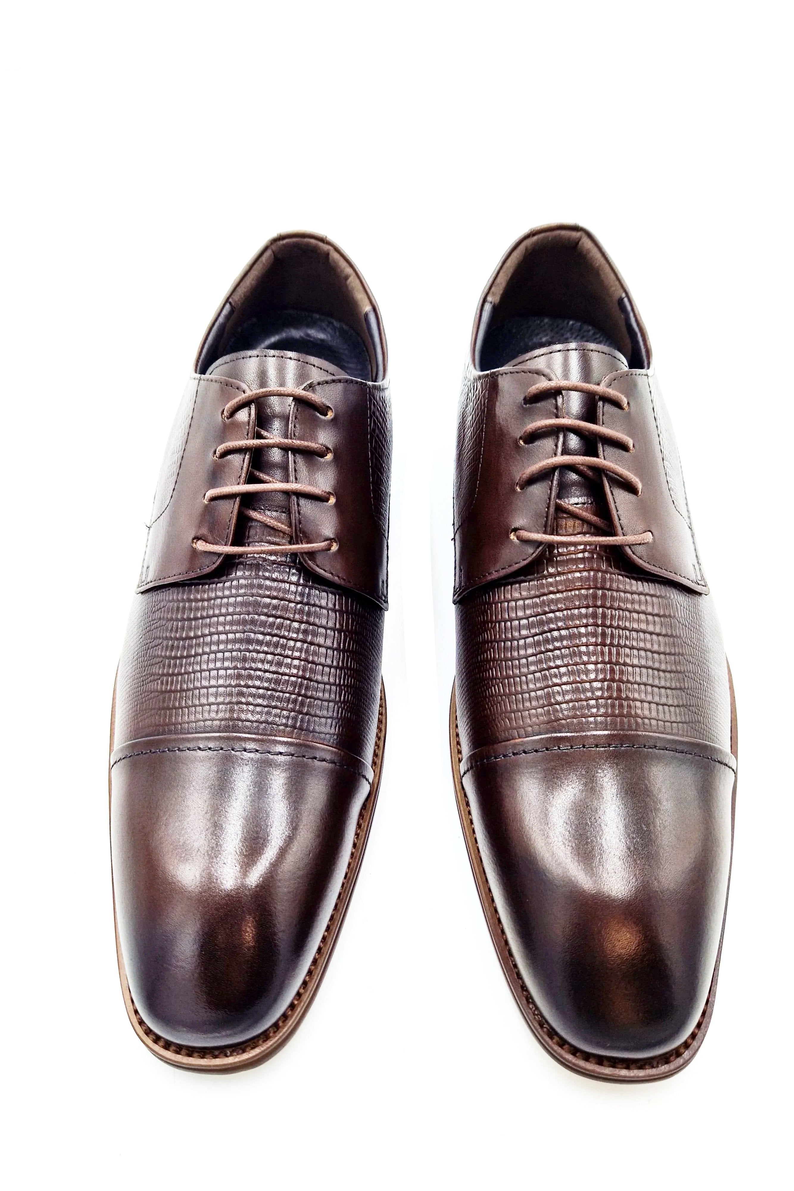 6TH SENSE Eton Mens Dark Coffee Formal Shoe DARK COFFEE model front view