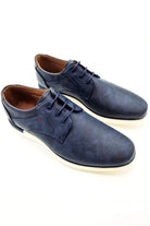 6TH SENSE Solar Blue Lace up Shoe Blue front view