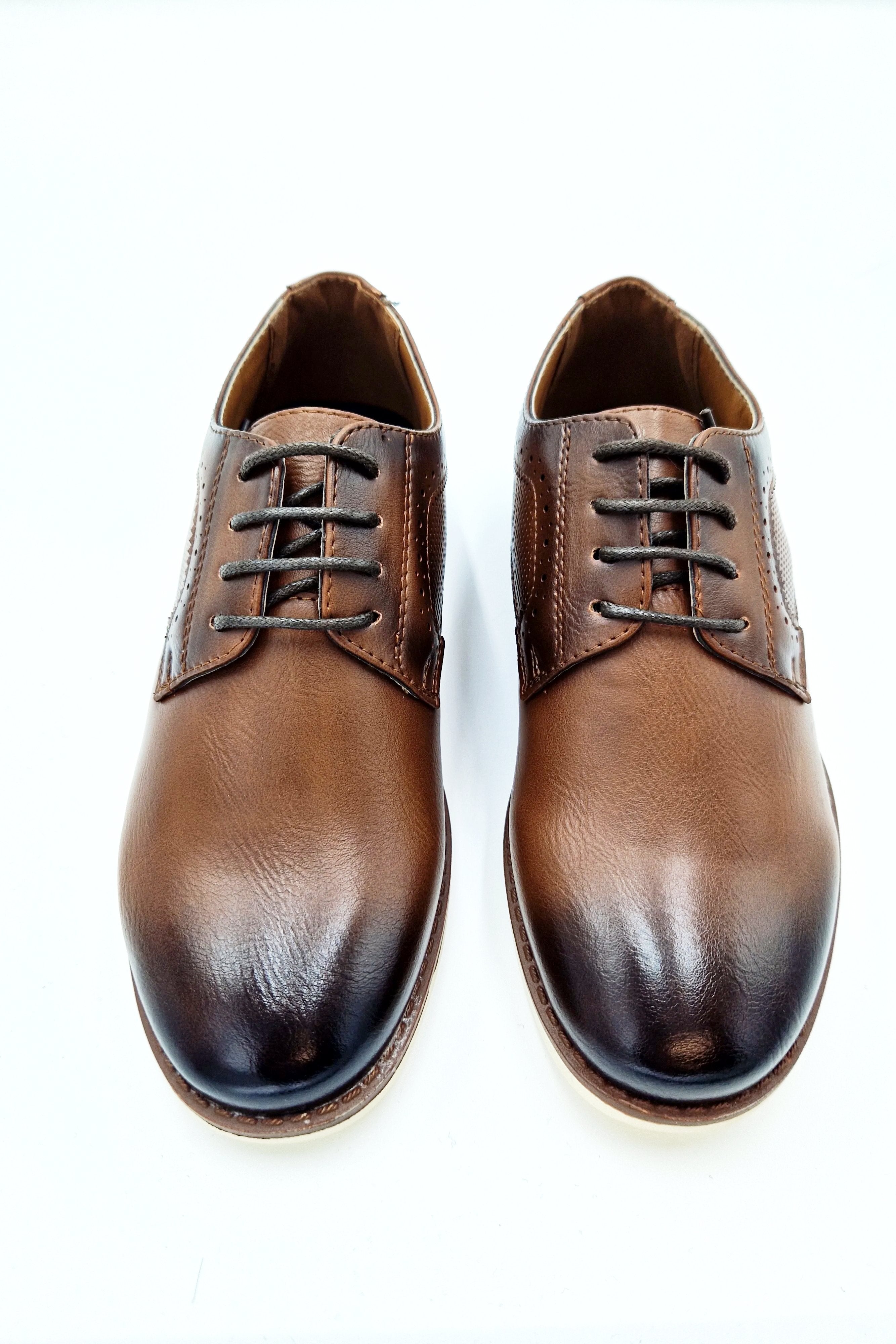 Marcozzi Boyswear Boys Oslo Cognac Shoe Cognac model front view