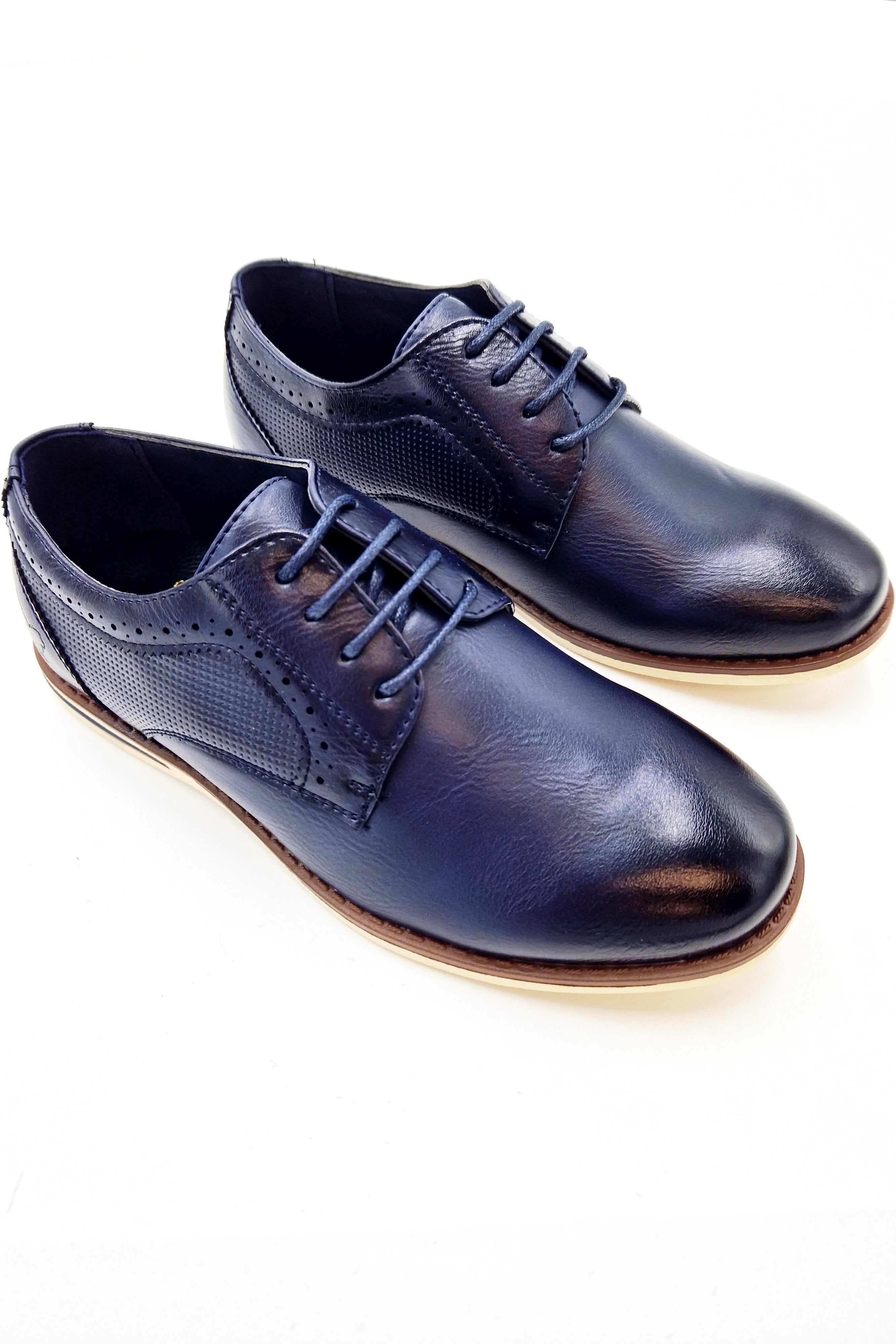 Marcozzi Boyswear Boys Oslo Midnight Blue Shoe MIDNIGHT BLUE front view