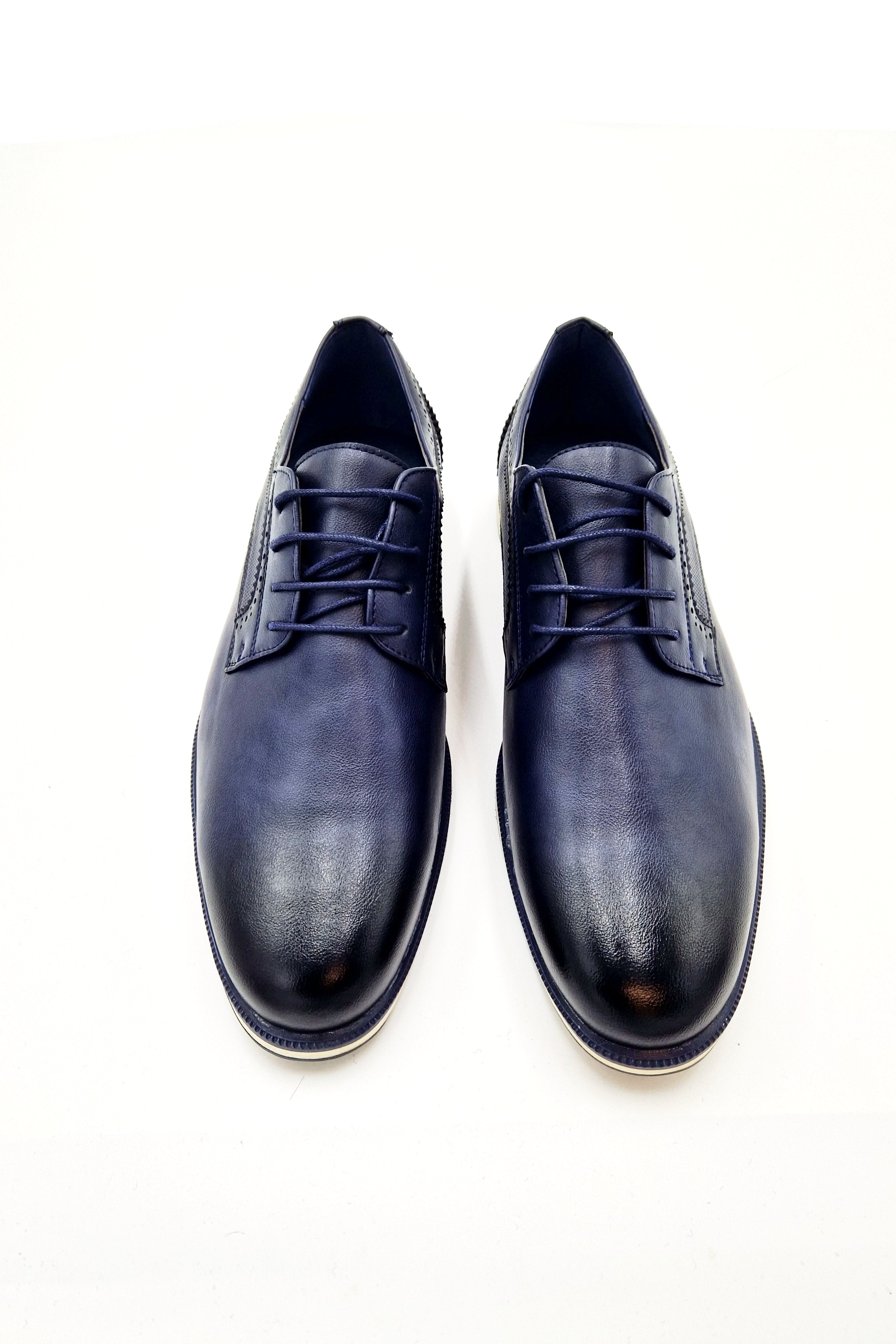 6TH SENSE Boomerang Navy Lace up Shoe NAVY model front view