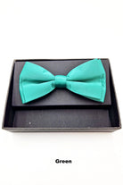 TORINO Mens Pre Tied Bow Green front view
