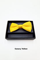 TORINO Mens Pre Tied Bow Canary Yellow side view