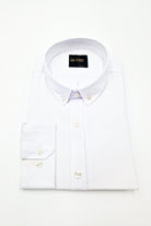 6TH SENSE Button Down White Plain Shirt White front view