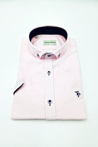 tom penn Short Sleeve Oxford Pink Shirt PINK front view