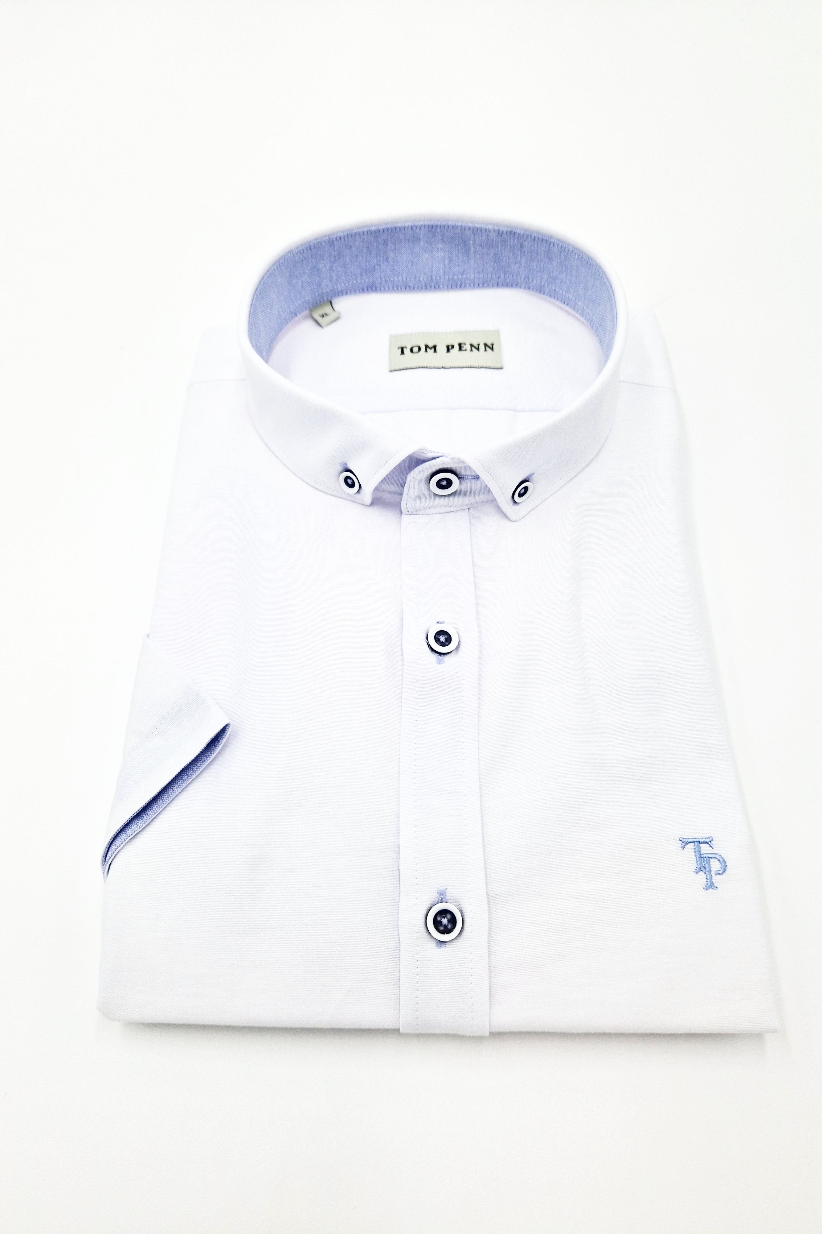 Short Sleeve Oxford White Shirt