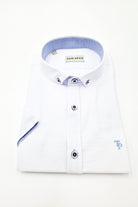 tom penn Short Sleeve Oxford White Shirt White front view