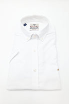 DARIO BELTRAN Zamina Short Sleeve Slim Fit Shirt White front view