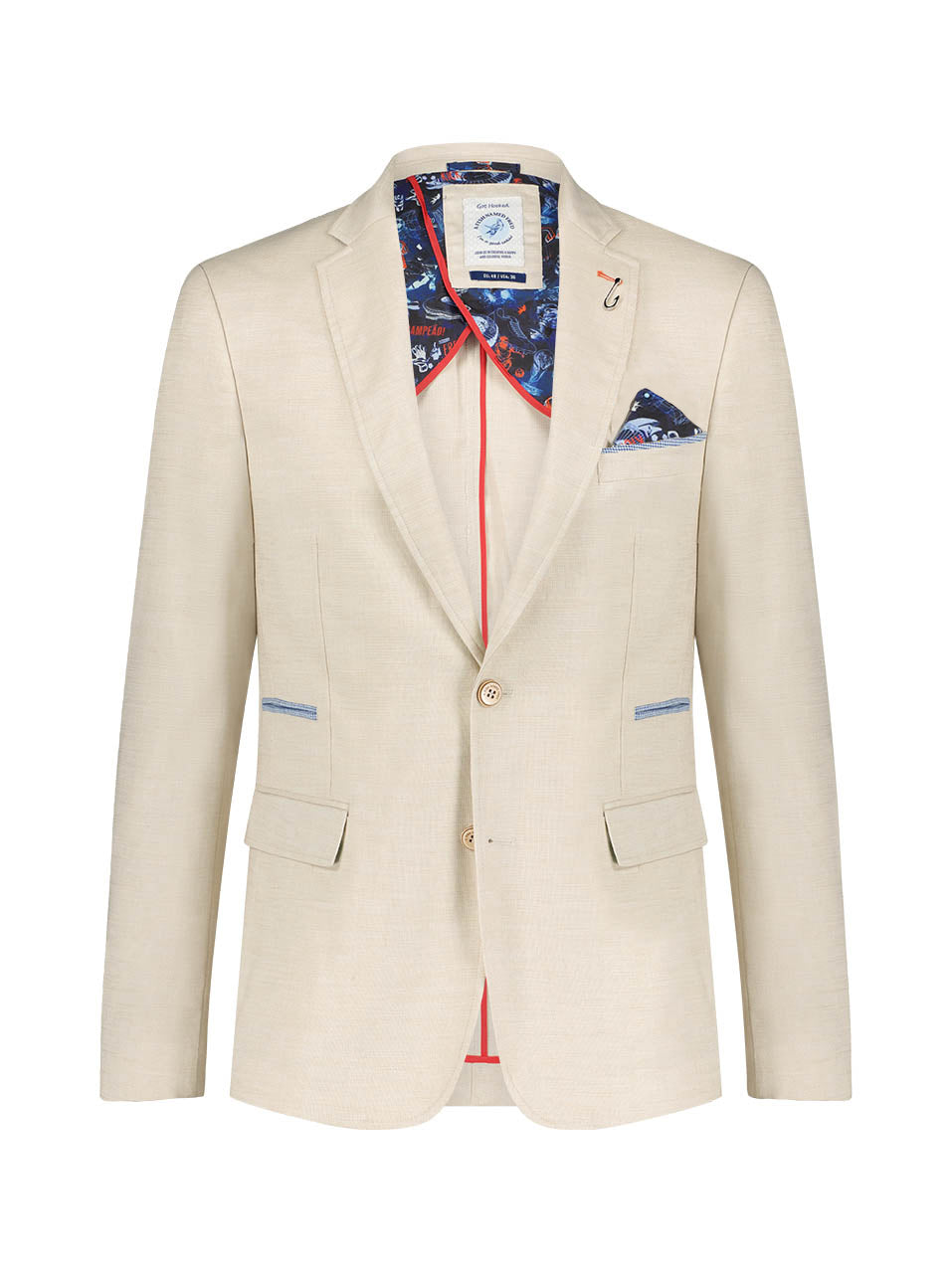 A Fish Named Fred Sand Pique Mens Blazer SAND front view