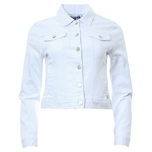 Kayla Optic White Denim Jacket